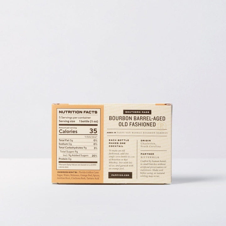 Pappy Van Winkle Bourbon Barrel-Aged Old Fashioned Mix: Single Serve 5-Pack Food Pappy & Company