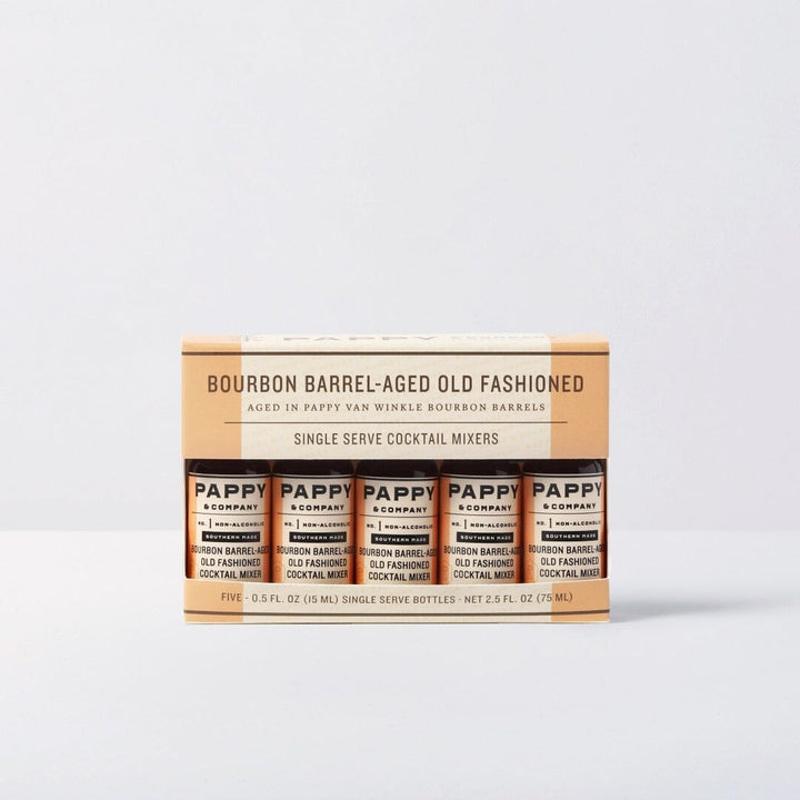 Pappy Van Winkle Bourbon Barrel-Aged Old Fashioned Mix: Single Serve 5-Pack Food Pappy & Company
