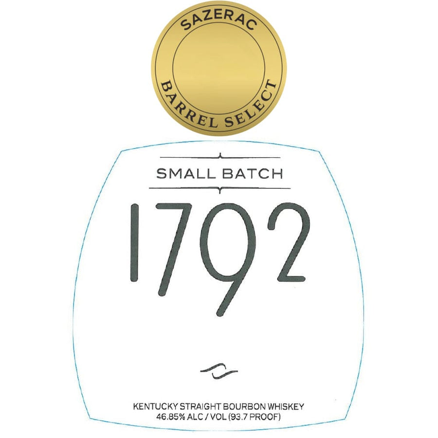 1792 Small Batch Bourbon Sazerac Barrel Select Bourbon 1792 Bourbon