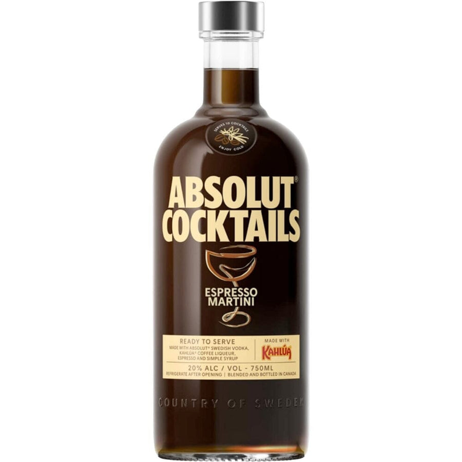 Absolut Espresso Martini Cocktail Ready-To-Drink Cocktails Absolut Vodka