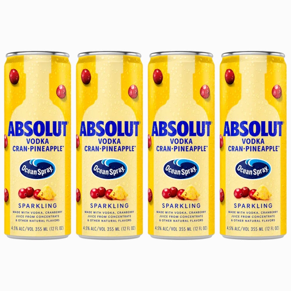 Absolut Ocean Spray Cran-Pineapple 4pk Cocktail Absolut