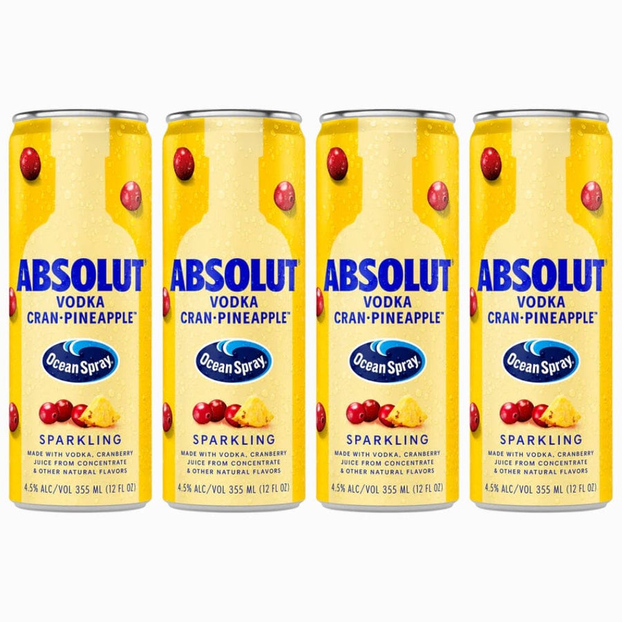 Absolut Ocean Spray Cran-Pineapple 4pk Cocktail Absolut