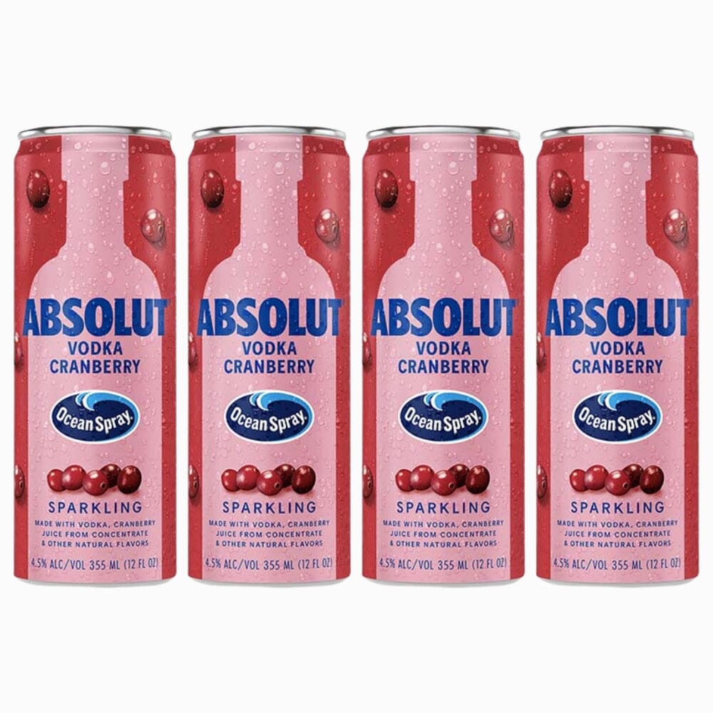 Absolut Ocean Spray Cranberry 4pk Cocktail Absolut