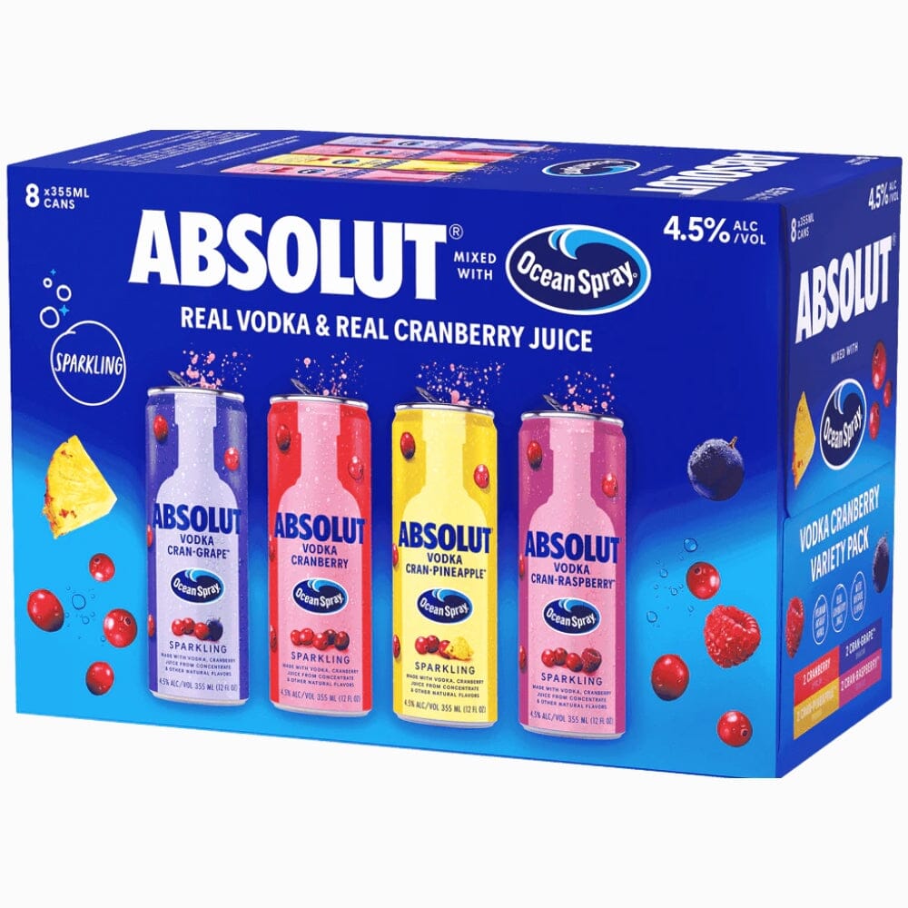 Absolut Ocean Spray Variety 8pk Cocktail Absolut