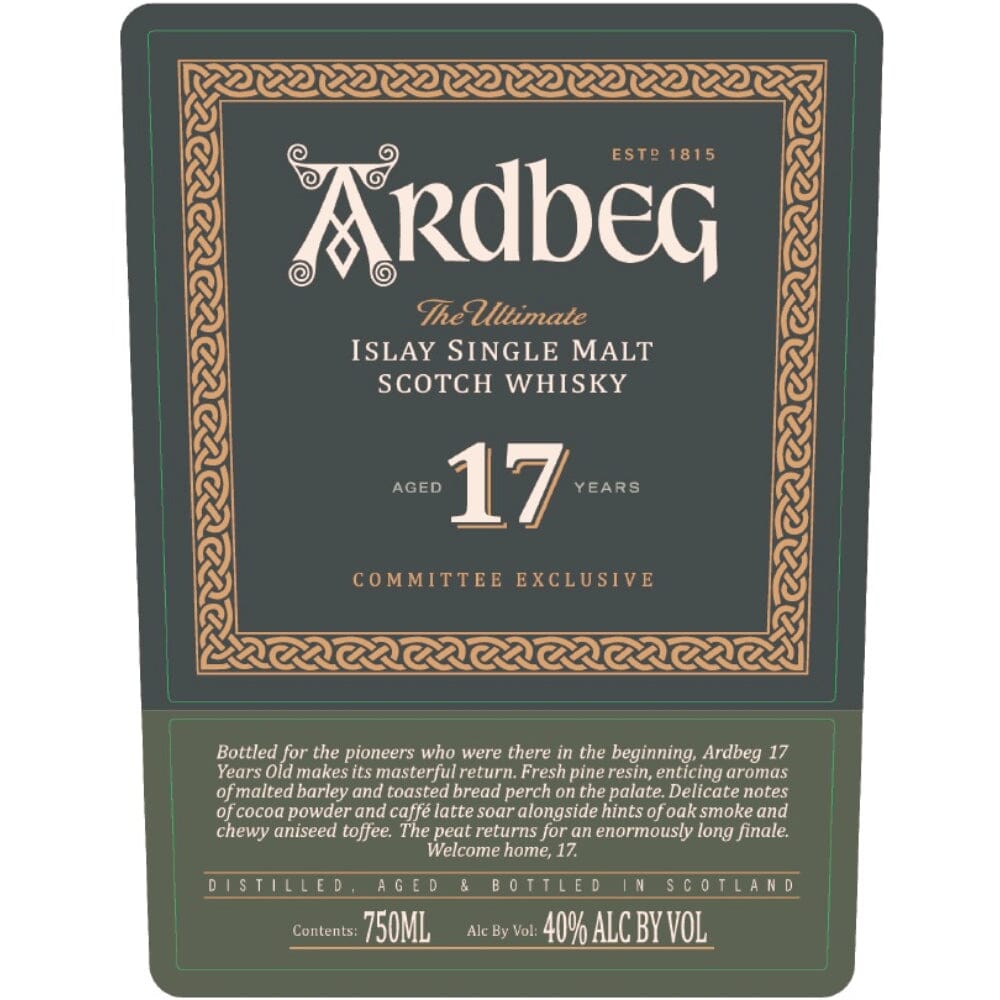 Ardbeg 17 Year Old Committee Exclusive Scotch Ardbeg