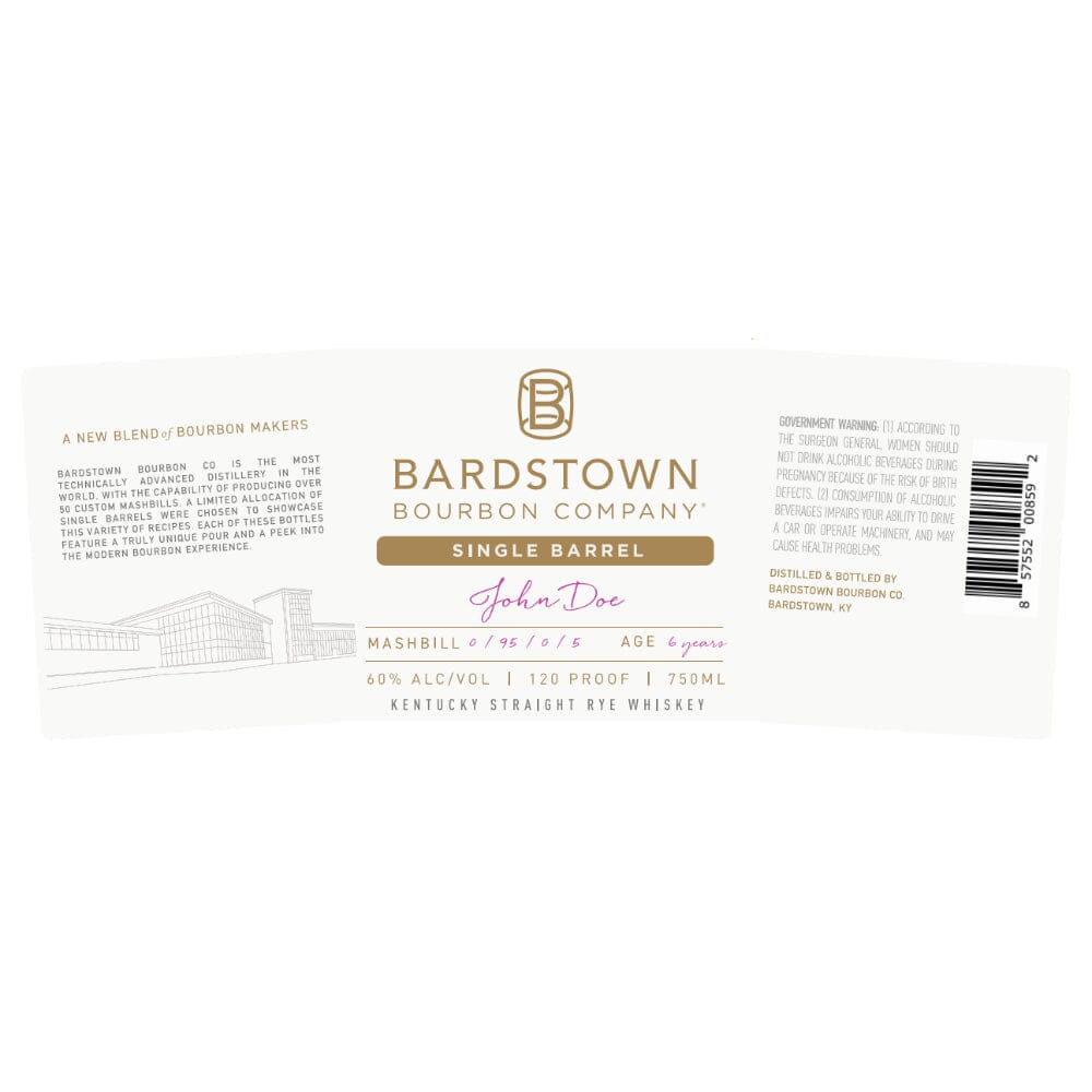 Bardstown Bourbon Company Single Barrel Straight Rye Rye Whiskey Bardstown Bourbon Company