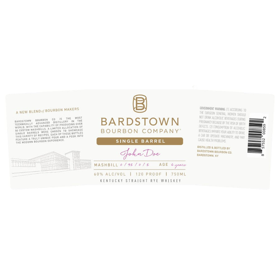 Bardstown Bourbon Company Single Barrel Straight Rye Rye Whiskey Bardstown Bourbon Company