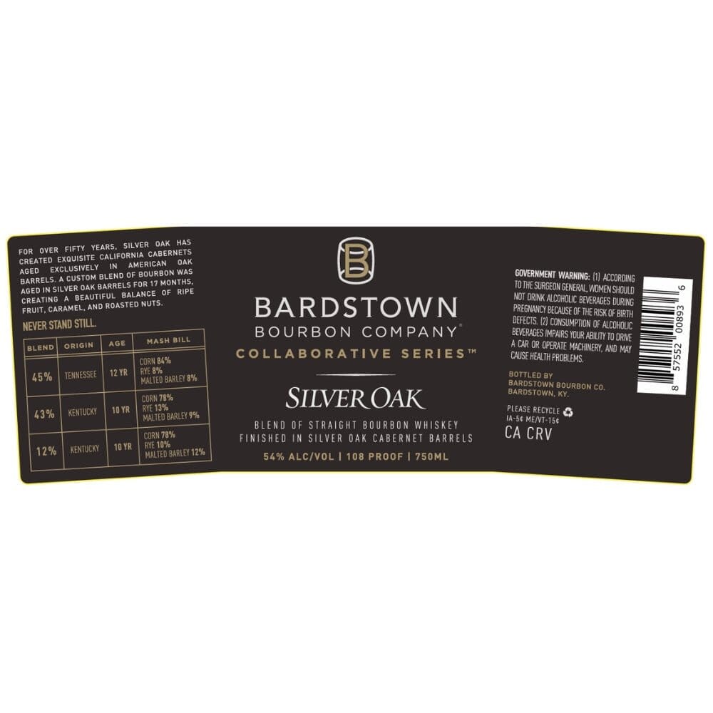 Bardstown Bourbon Collaborative Series Silver Oak Straight Bourbon Bourbon Bardstown Bourbon Company
