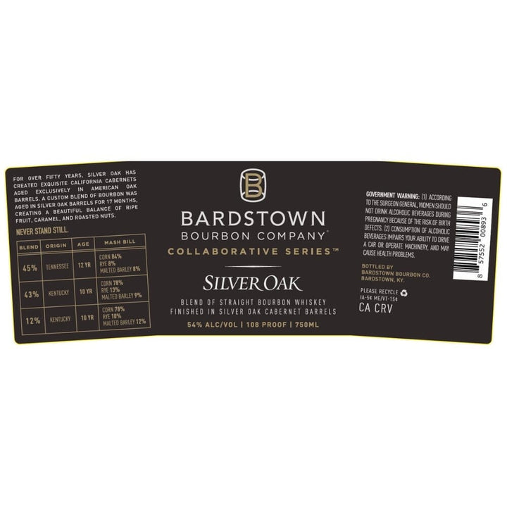 Bardstown Bourbon Collaborative Series Silver Oak Straight Bourbon Bourbon Bardstown Bourbon Company
