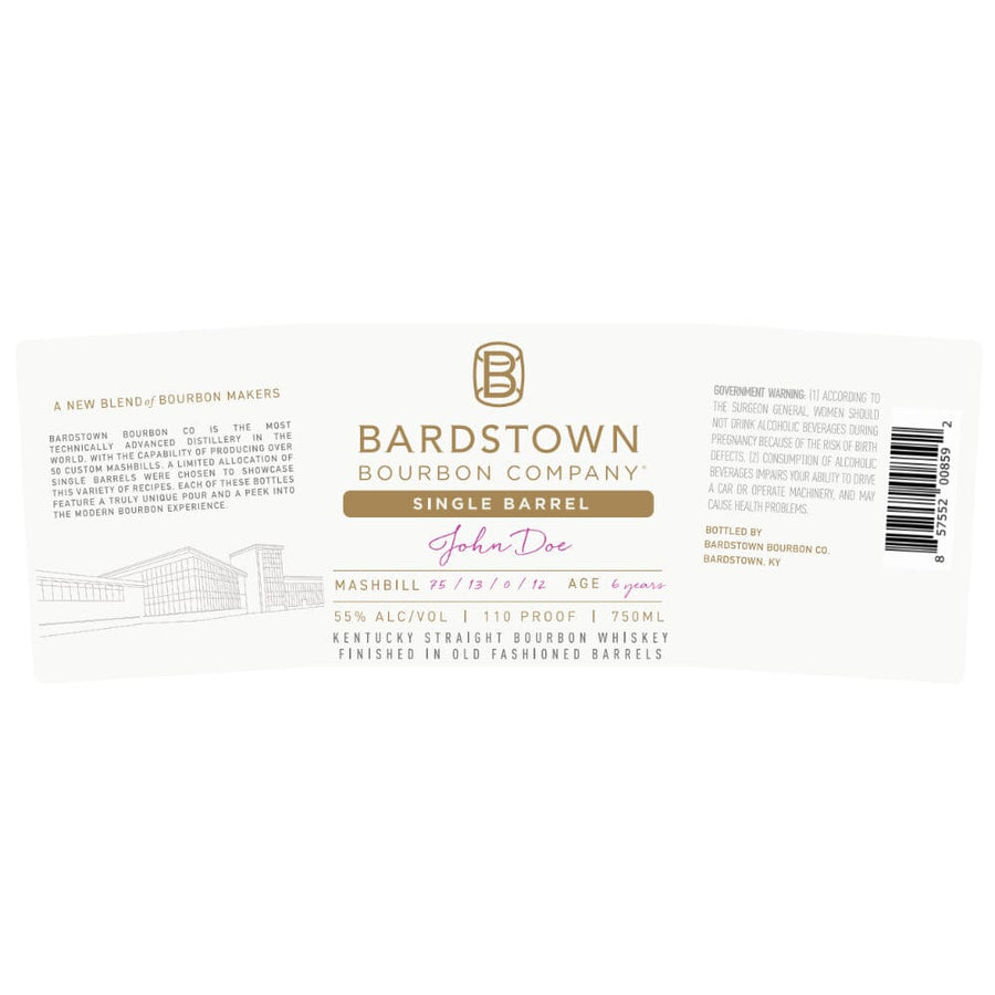 Bardstown Bourbon Single Barrel Bourbon Finished in Old Fashioned Barrels Bourbon Bardstown Bourbon Company