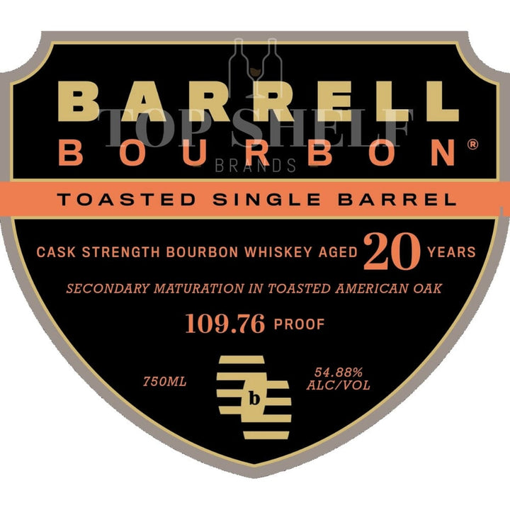 Barrell Bourbon 20 Year Old Toasted Single Barrel Bourbon Bourbon Barrell Craft Spirits