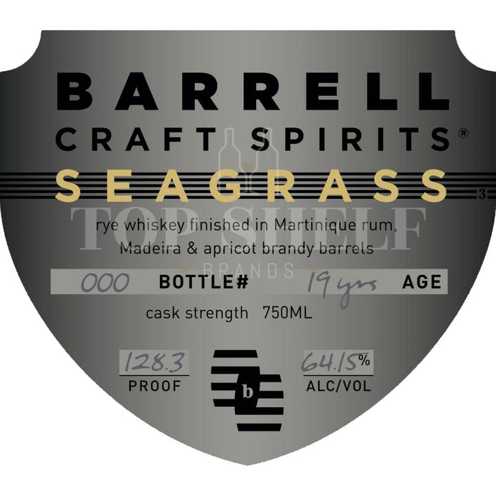 Barrell Craft Spirits Seagrass 19 Year Old Rye Rye Whiskey Barrell Craft Spirits