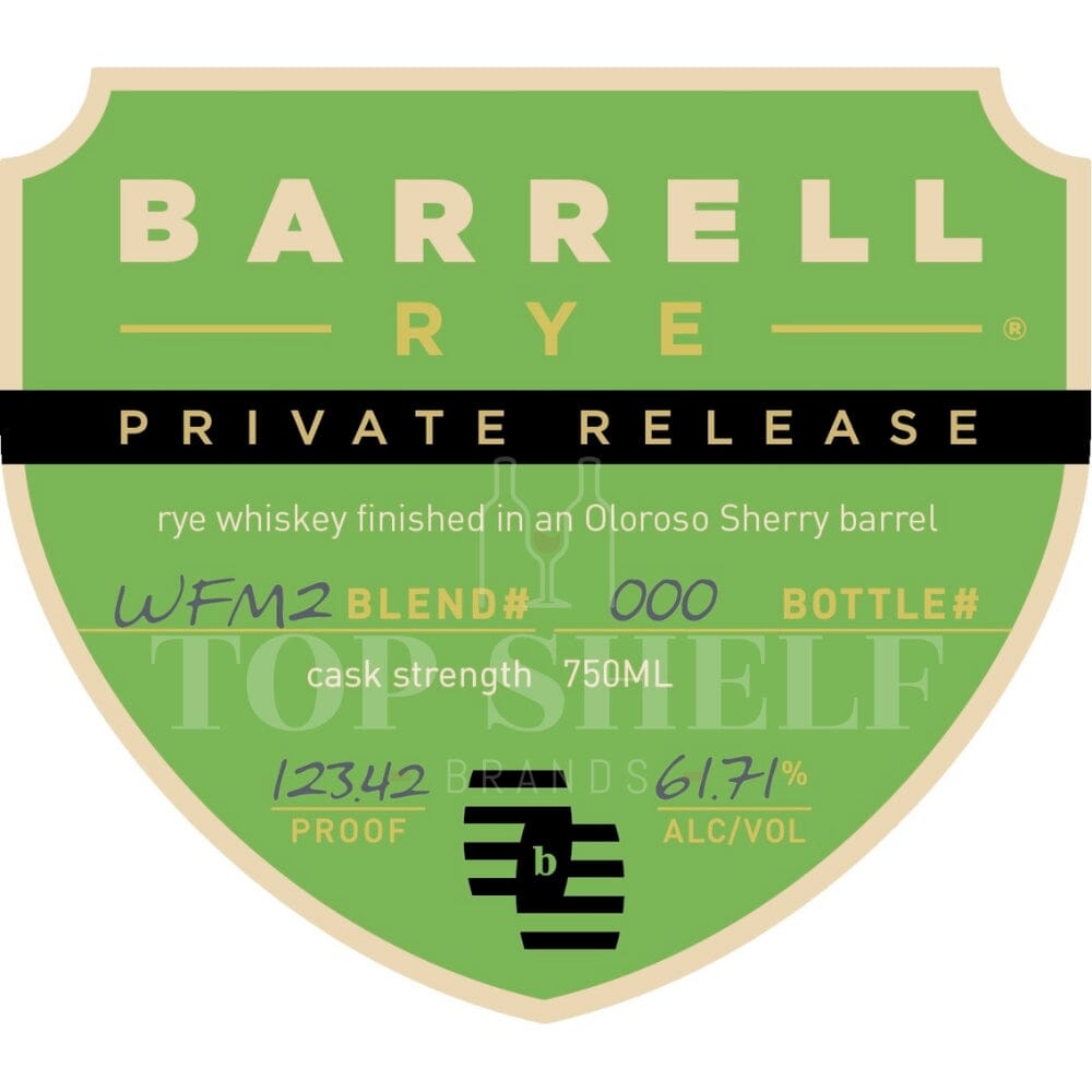 Barrell Rye Private Release Blend #WFM2 Rye Whiskey Barrell Craft Spirits