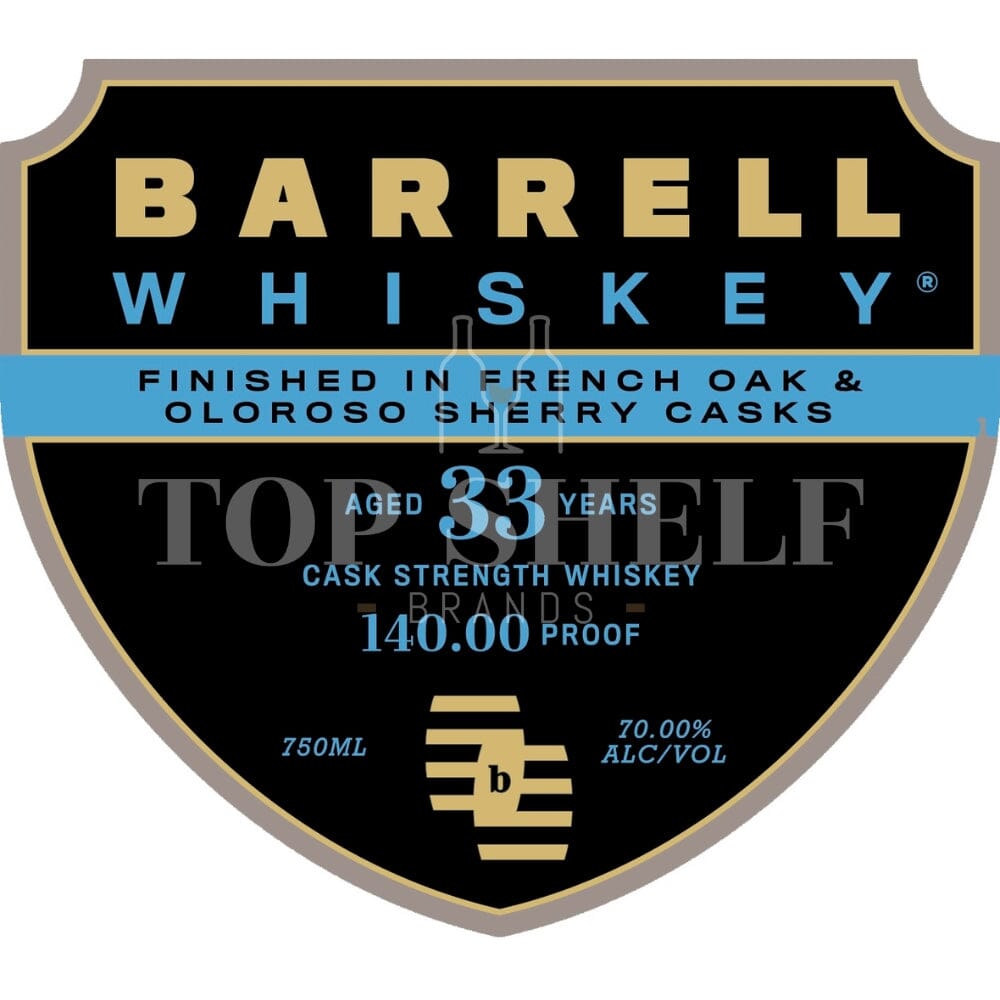 Barrell Whiskey 33 Year Old Cask Strength Canadian Whisky Barrell Craft Spirits