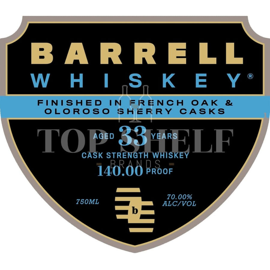 Barrell Whiskey 33 Year Old Cask Strength Canadian Whisky Barrell Craft Spirits