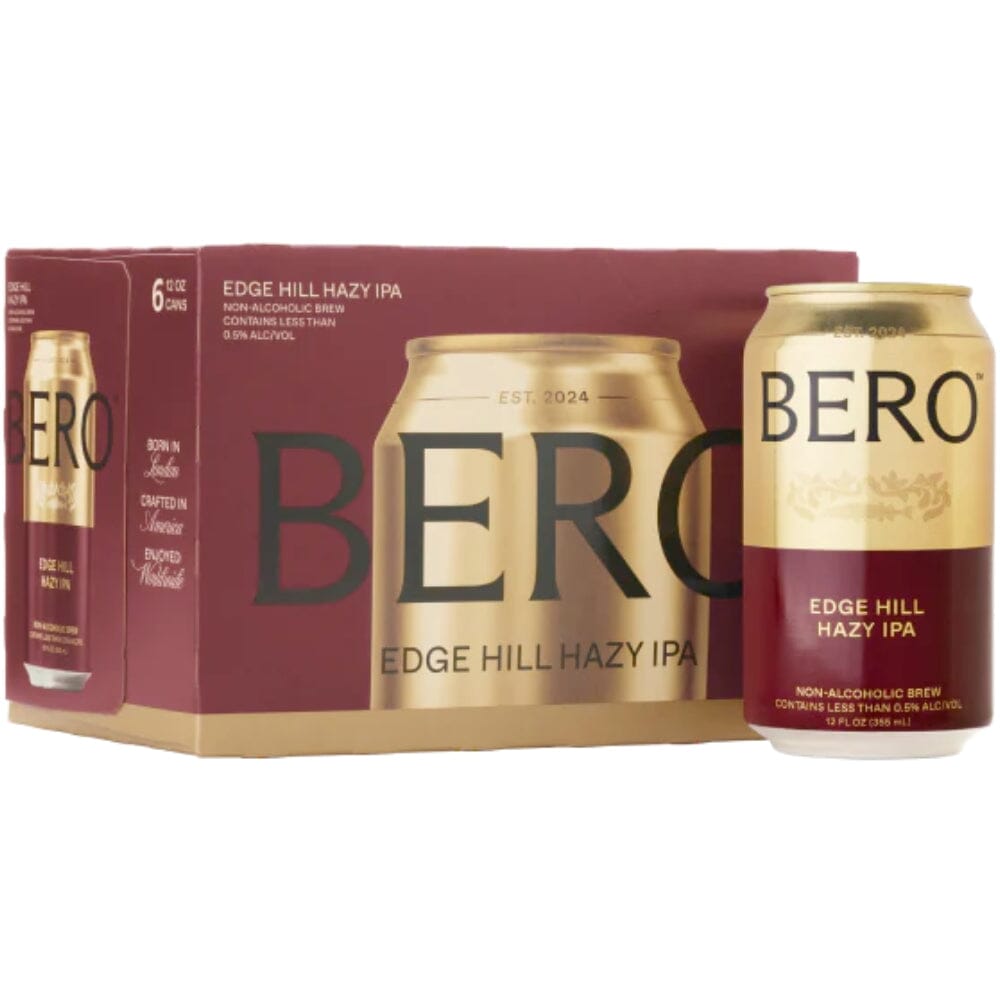 Bero Edge Hill Hazy IPA 6pk By Tom Holland - Non-Alcoholic Beer Non-Alcoholic Spirits Bero