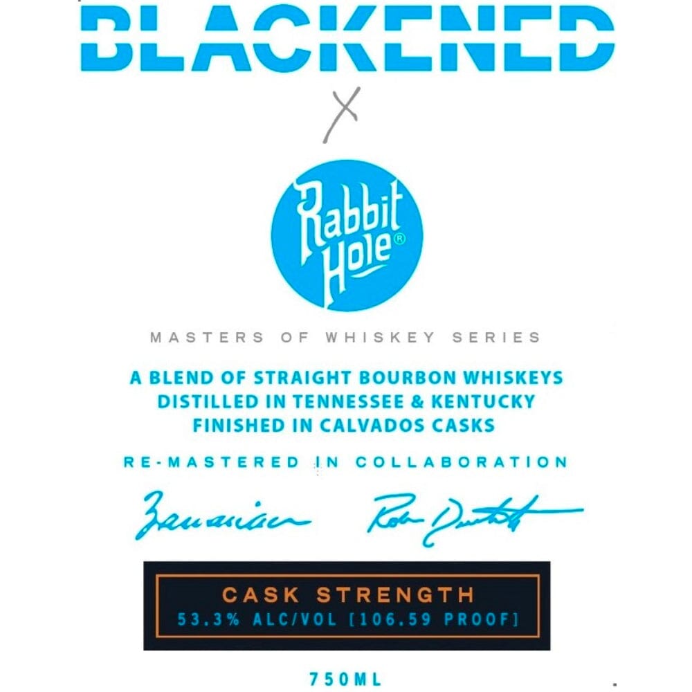 Blackened X Rabbit Hole Cask Strength Bourbon By Metallica Bourbon Rabbit Hole Distillery