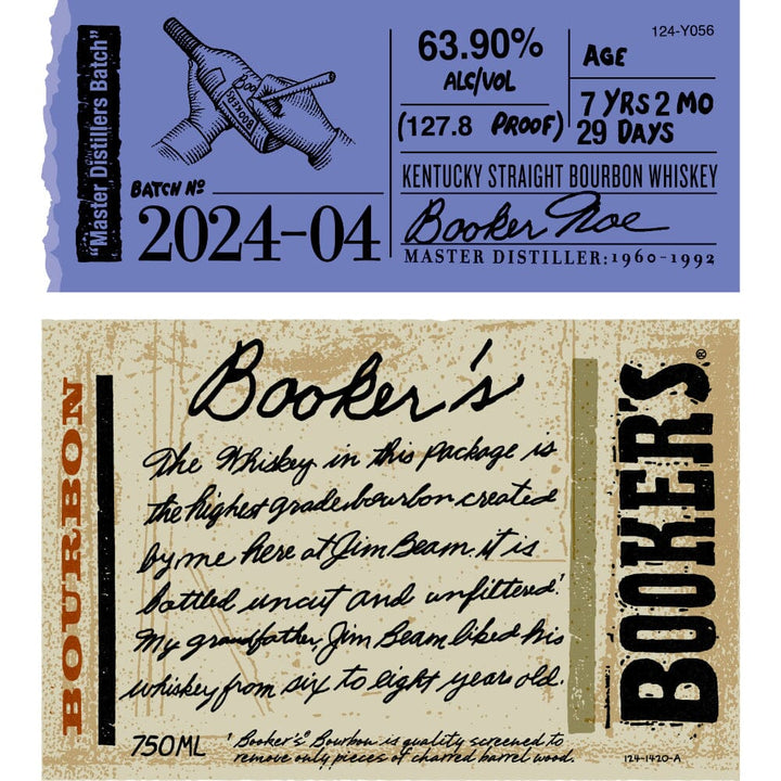 Booker's Bourbon “Master Distiller’s Batch” 2024-04 Bourbon Booker's Bourbon