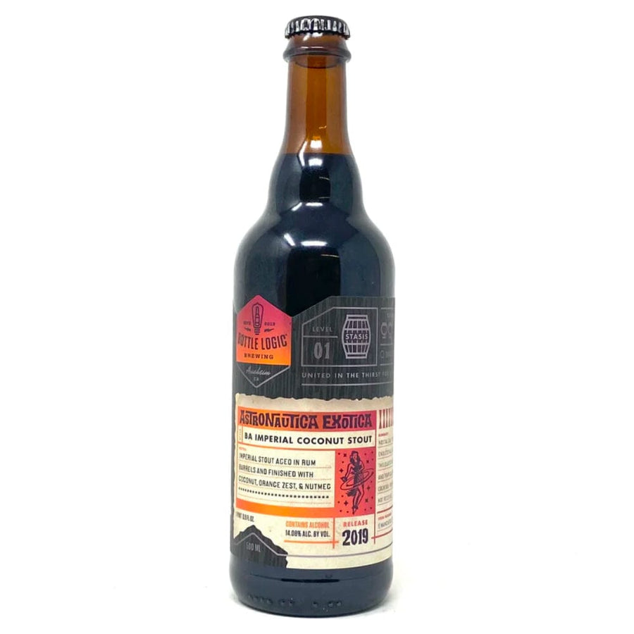 Bottle Logic Brewing Astronautica Exotica BA Imperial Coconut Stout Beer Bottle Logic Brewing