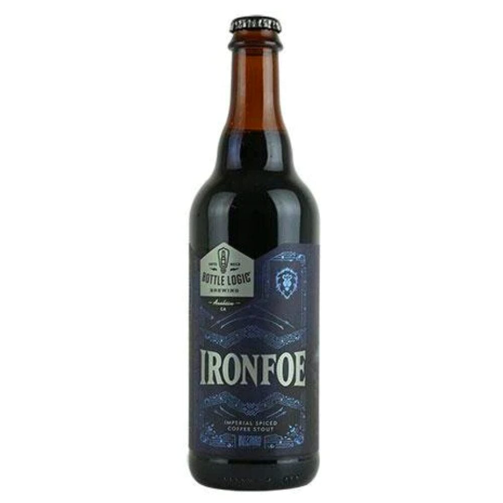 Bottle Logic Brewing Ironfoe Imperial Spiced Coffee Stout Beer Bottle Logic Brewing