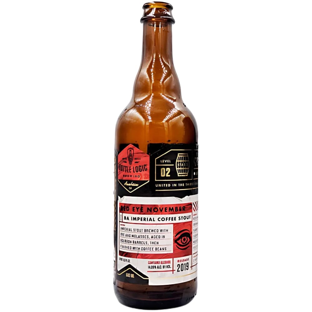 Bottle Logic Brewing Red Eye November Barrel Aged Imperial Coffee Stout 2019 Release Beer Bottle Logic Brewing