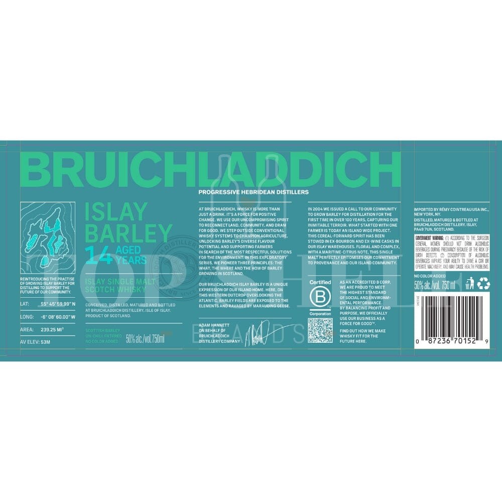 Bruichladdich Islay Barley 14 Year Old Scotch Bruichladdich