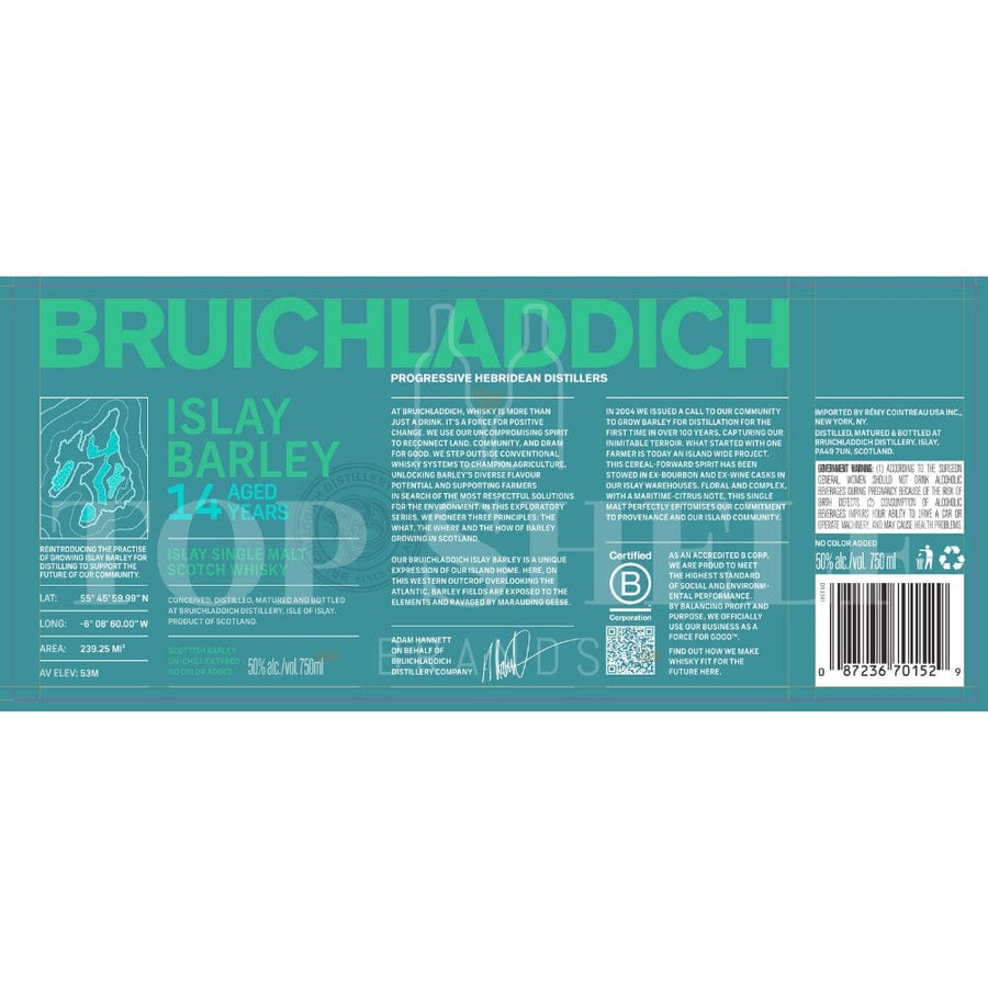 Bruichladdich Islay Barley 14 Year Old Scotch Bruichladdich