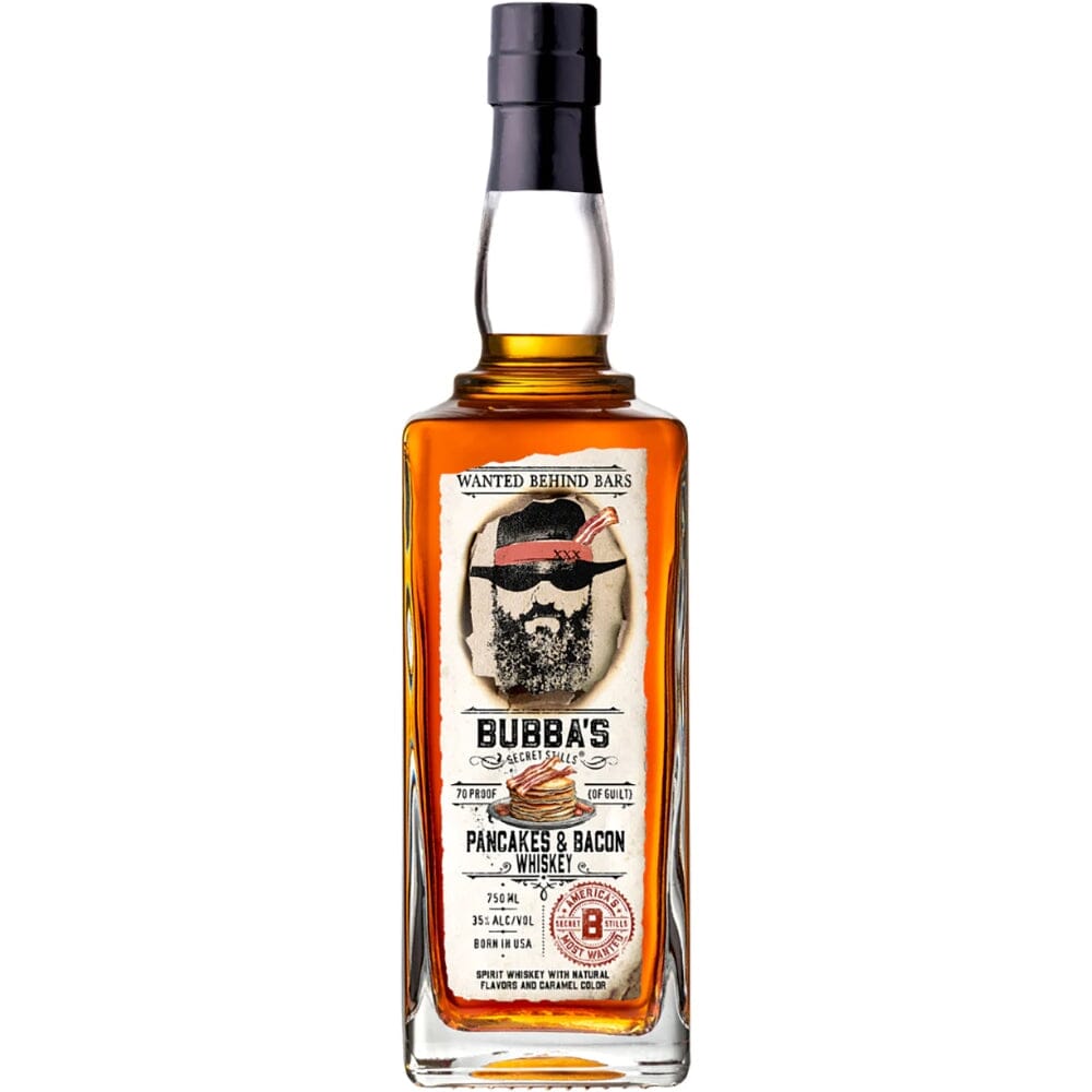 Bubba's Pancakes and Bacon Whiskey Flavored Whiskey Bubba's Secret Stills