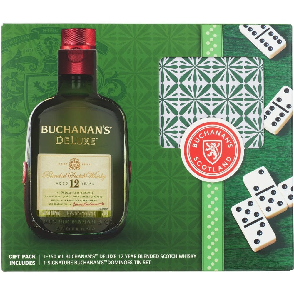 Buchanans Deluxe 12 Year Old W/Dominoes Set Scotch Buchanan's