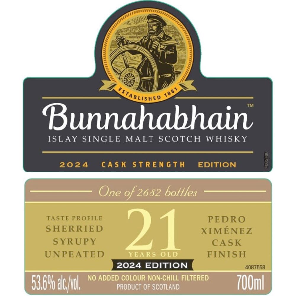 Bunnahabhain 21 Year Old Cask Strength 2024 Edition Scotch Bunnahabhain