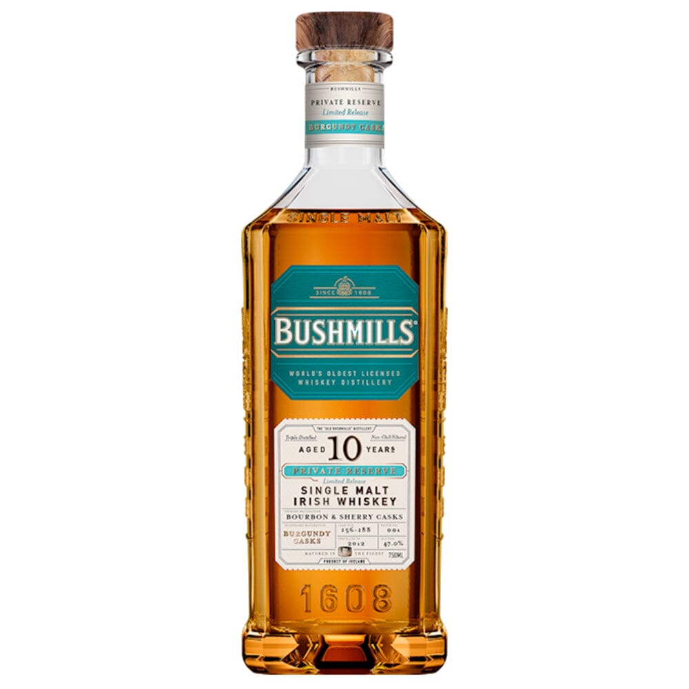 Bushmills 10 Year Old Private Reserve Burgundy Cask Finished Irish whiskey Bushmills