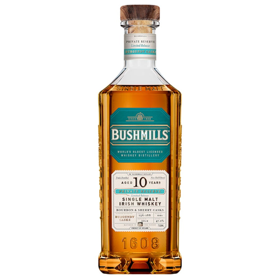 Bushmills 10 Year Old Private Reserve Burgundy Cask Finished Irish whiskey Bushmills
