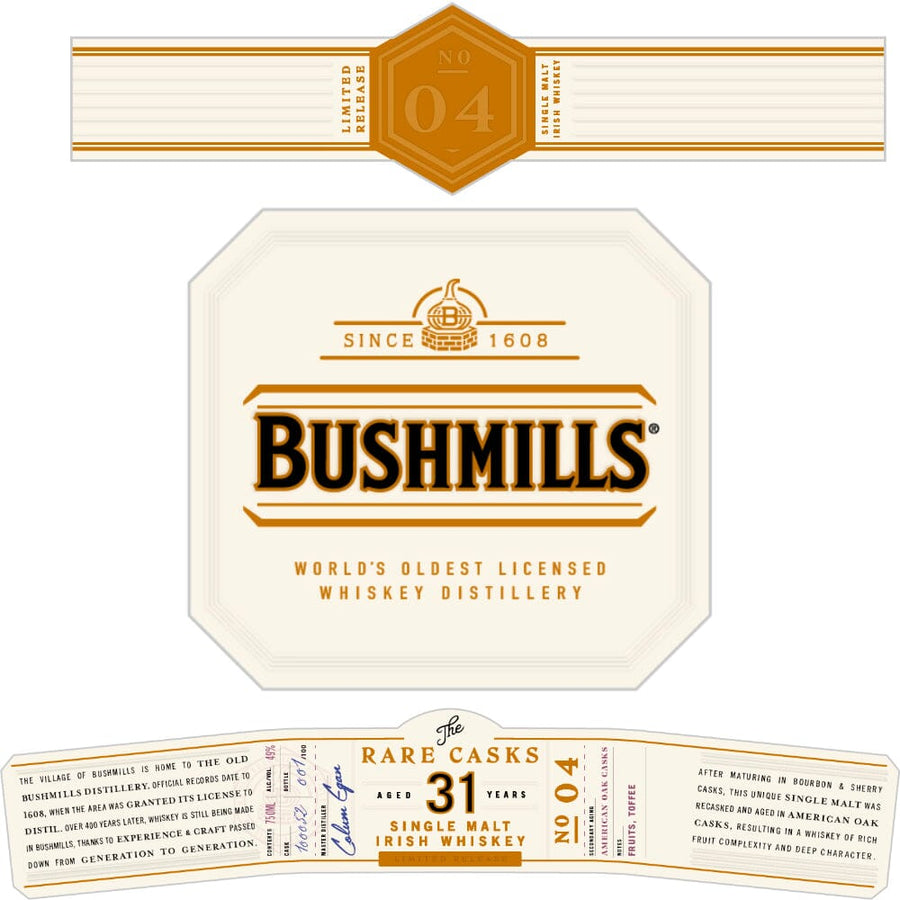Bushmills The Rare Casks Limited Release No. 04 Irish whiskey Bushmills