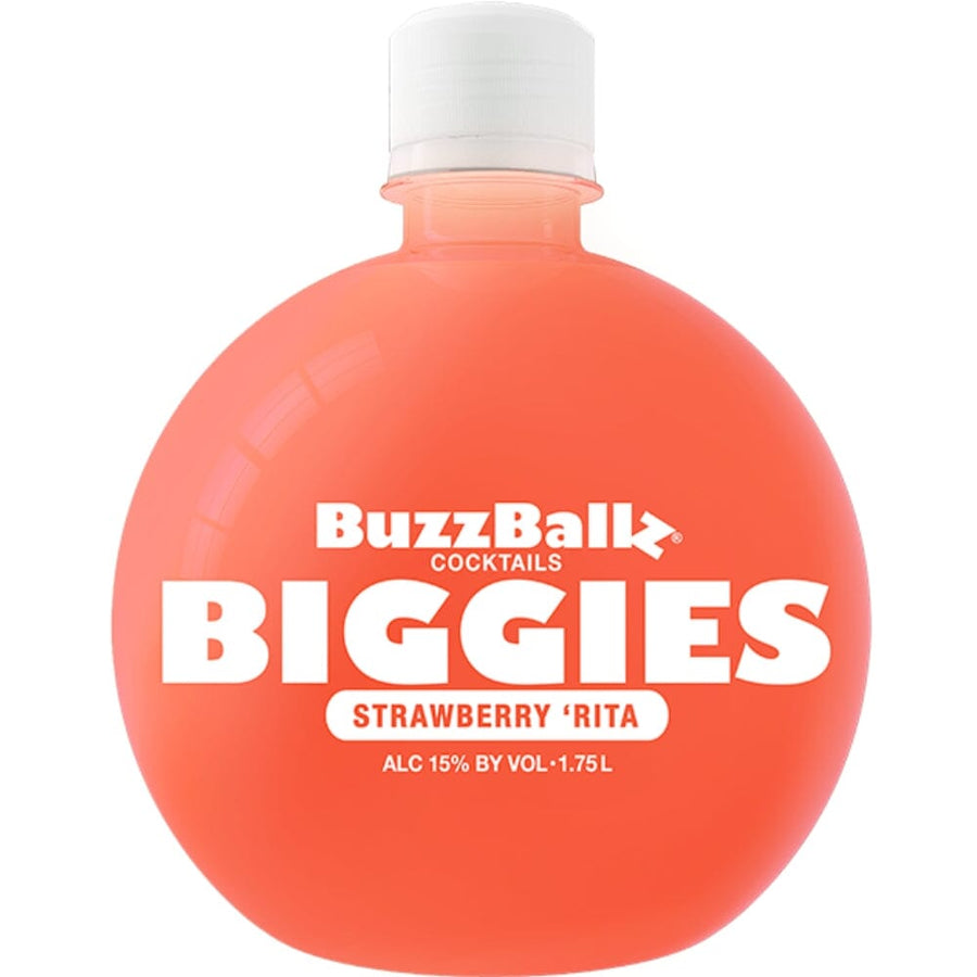 Buzzballz Biggies Strawberry 'Rita Pre-Mixed Cocktails 1.75L Ready-To-Drink Cocktails Buzzballz