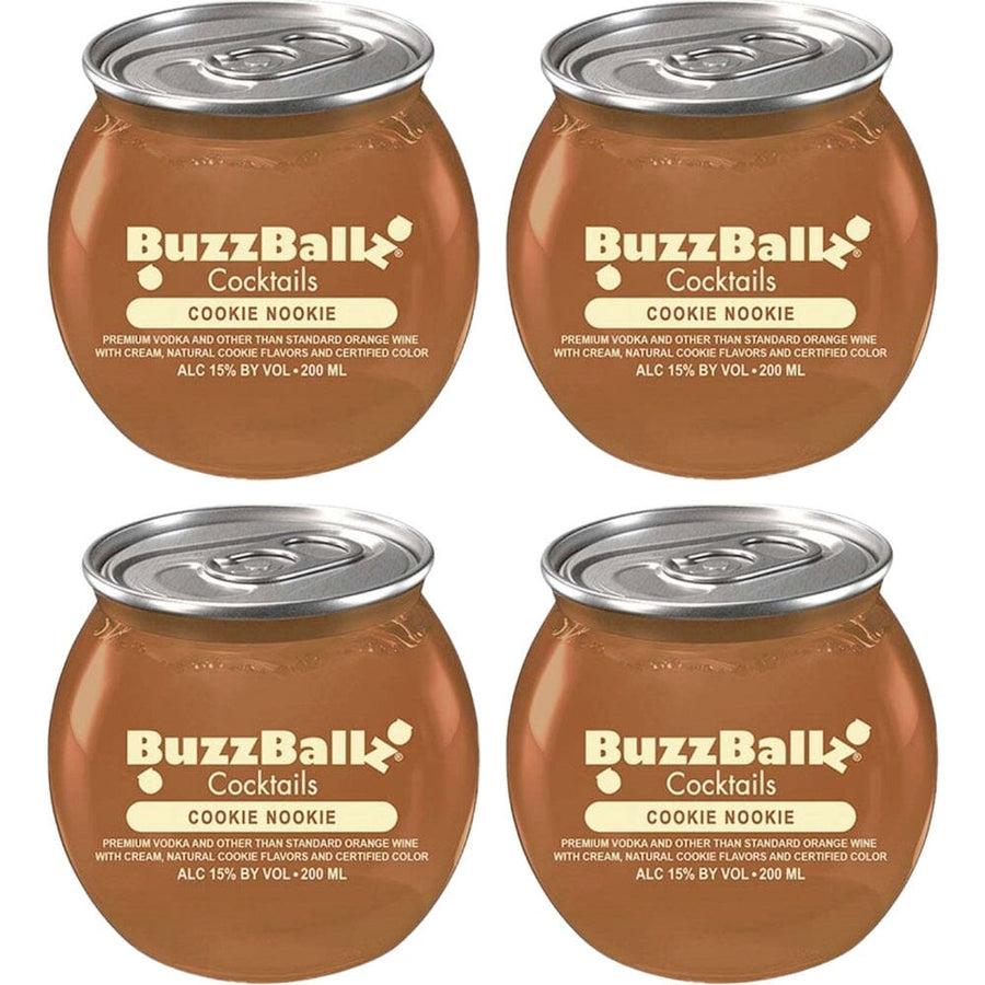 Buzzballz Cookie Nookie Pre-Mixed Cocktails 4-Pack Ready-To-Drink Cocktails Buzzballz