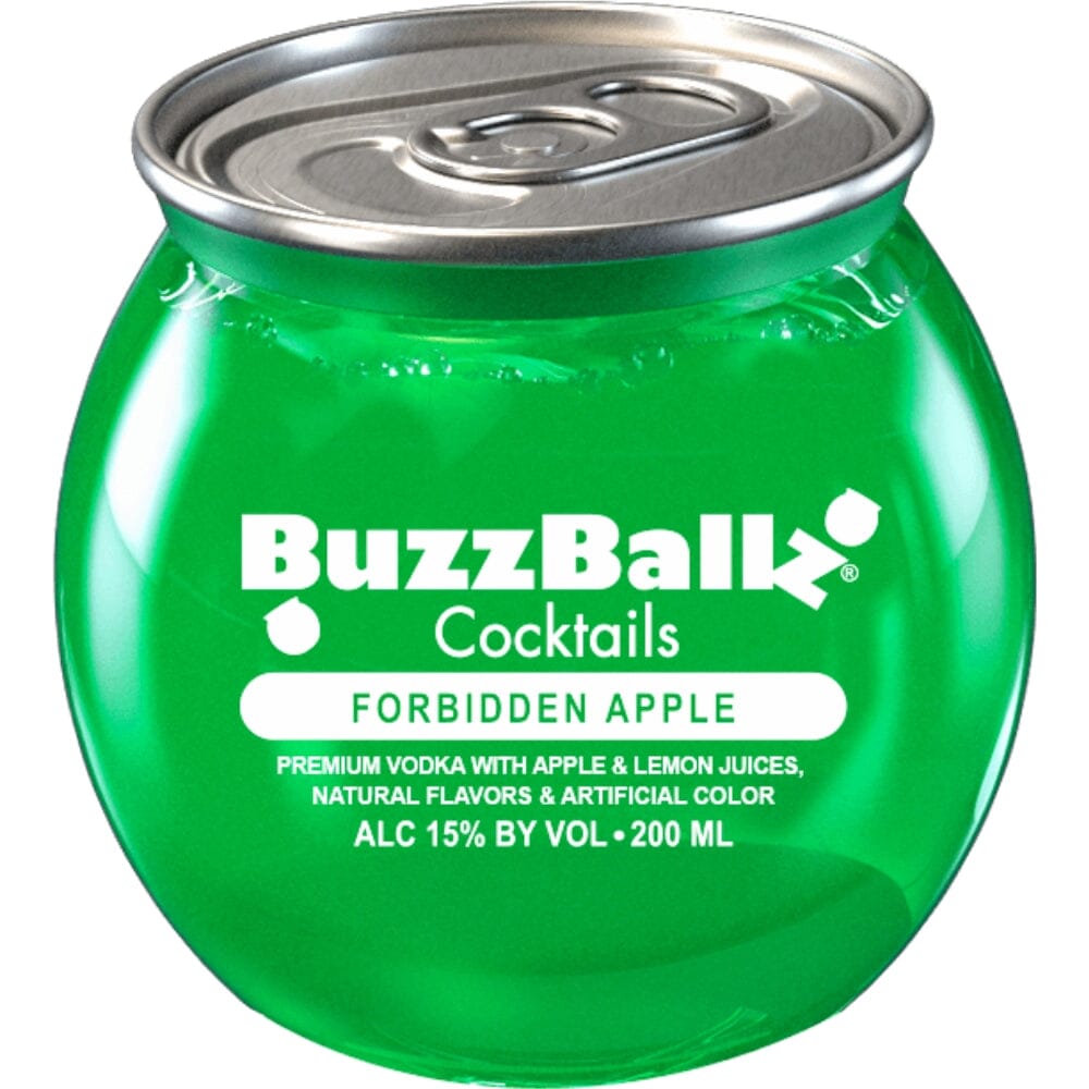 Buzzballz Forbidden Apple Pre-Mixed Cocktails 4-Pack Ready-To-Drink Cocktails Buzzballz