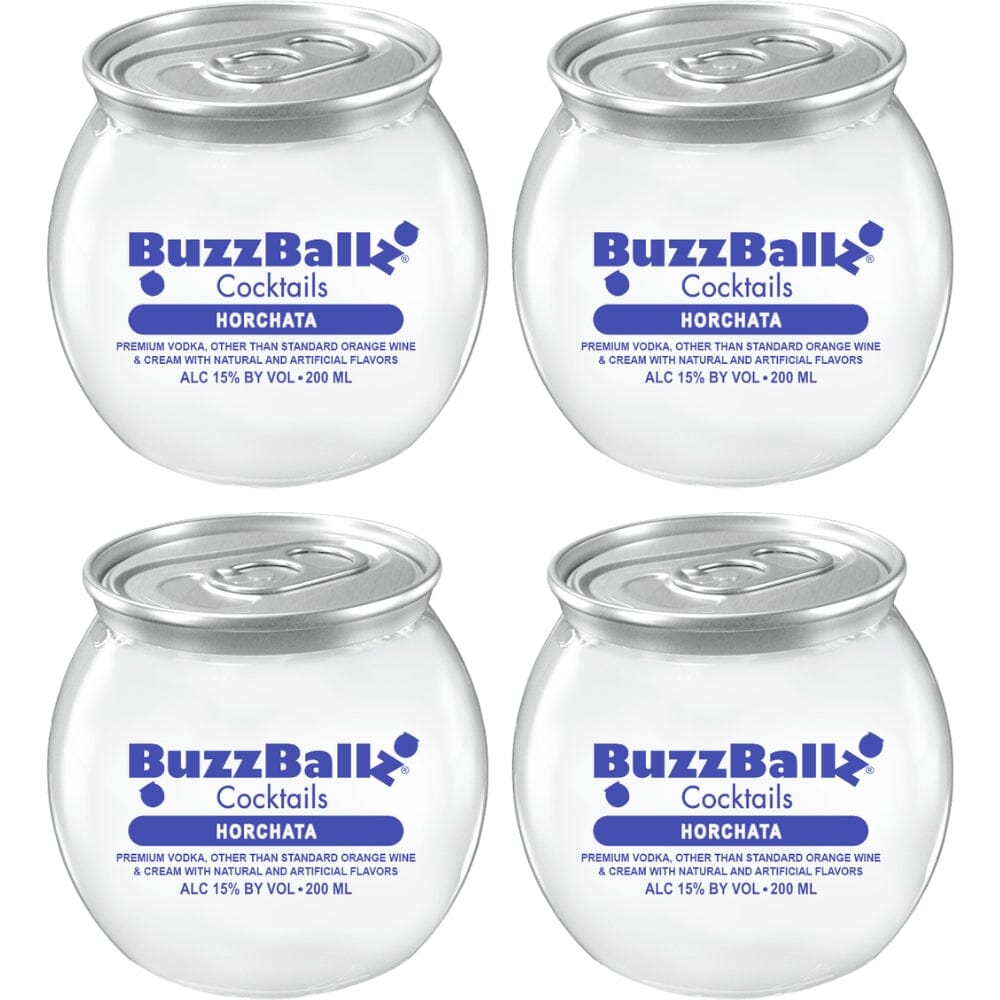 Buzzballz Horchata Pre-Mixed Cocktails 4-Pack Ready-To-Drink Cocktails Buzzballz