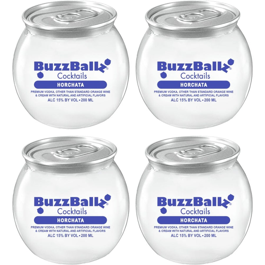 Buzzballz Horchata Pre-Mixed Cocktails 4-Pack Ready-To-Drink Cocktails Buzzballz