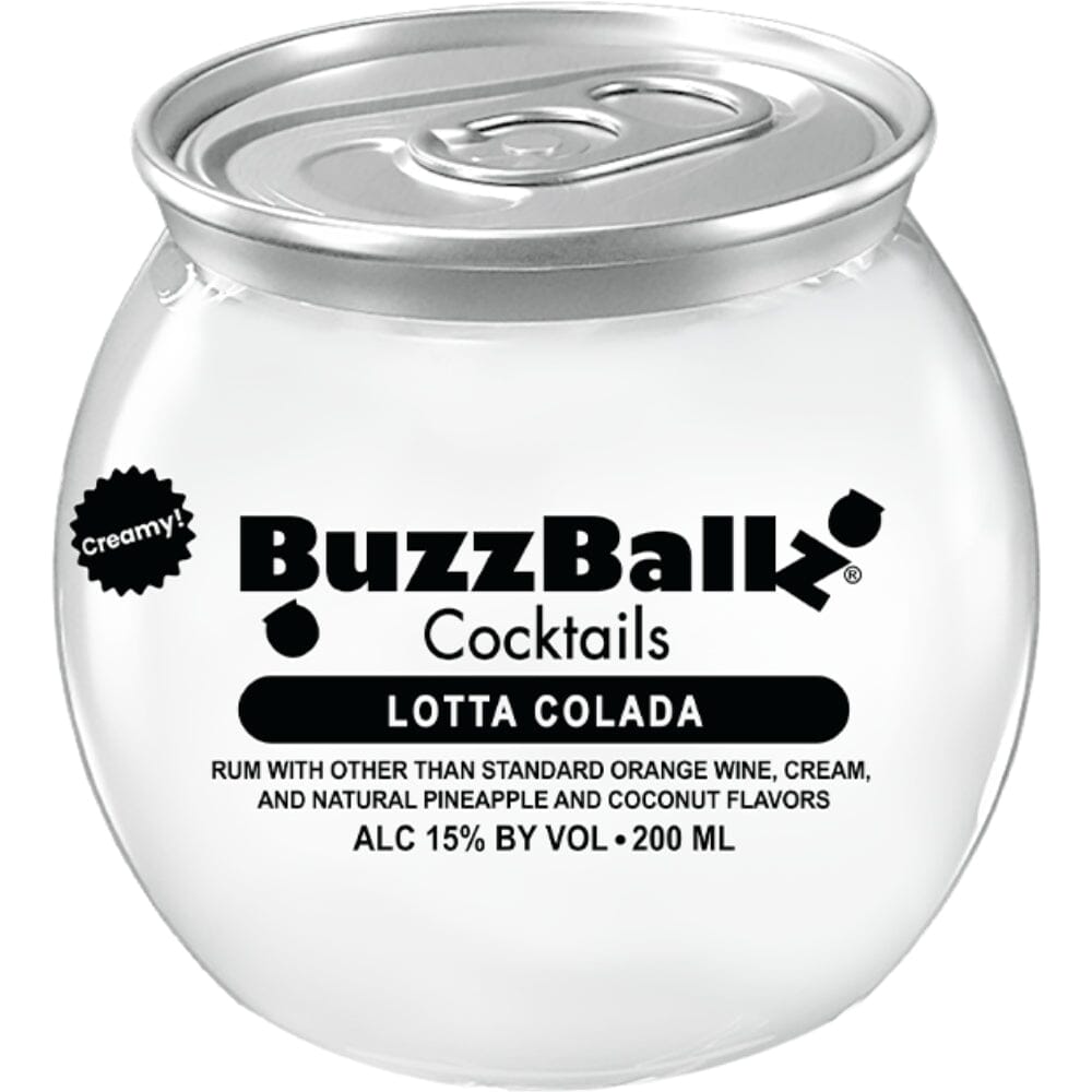 Buzzballz Lotta Colada Pre-Mixed Cocktails 4-Pack Ready-To-Drink Cocktails Buzzballz