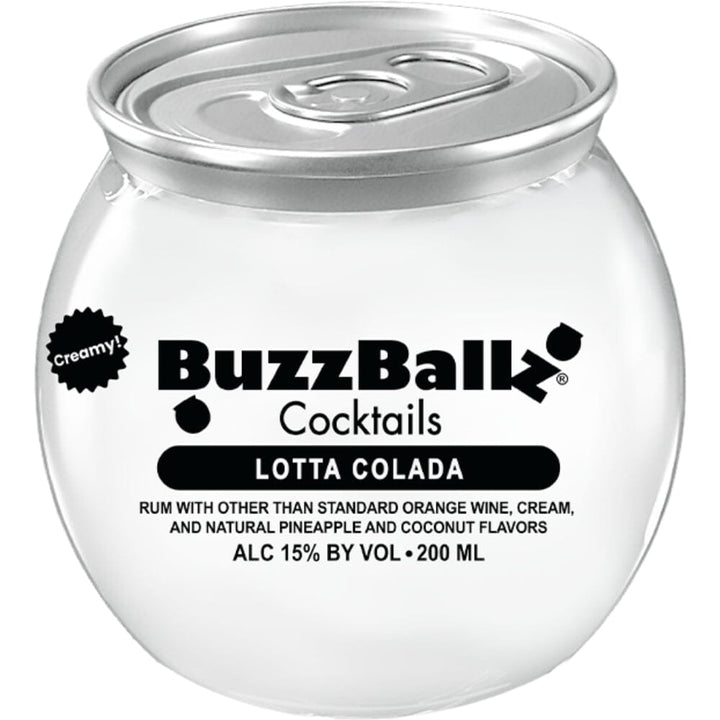 Buzzballz Lotta Colada Pre-Mixed Cocktails 4-Pack Ready-To-Drink Cocktails Buzzballz