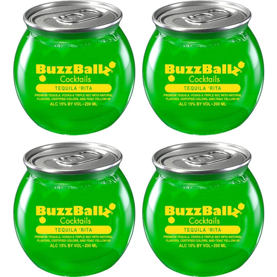 Buzzballz Tequila 'Rita Pre-Mixed Cocktails 4-Pack Ready-To-Drink Cocktails Buzzballz