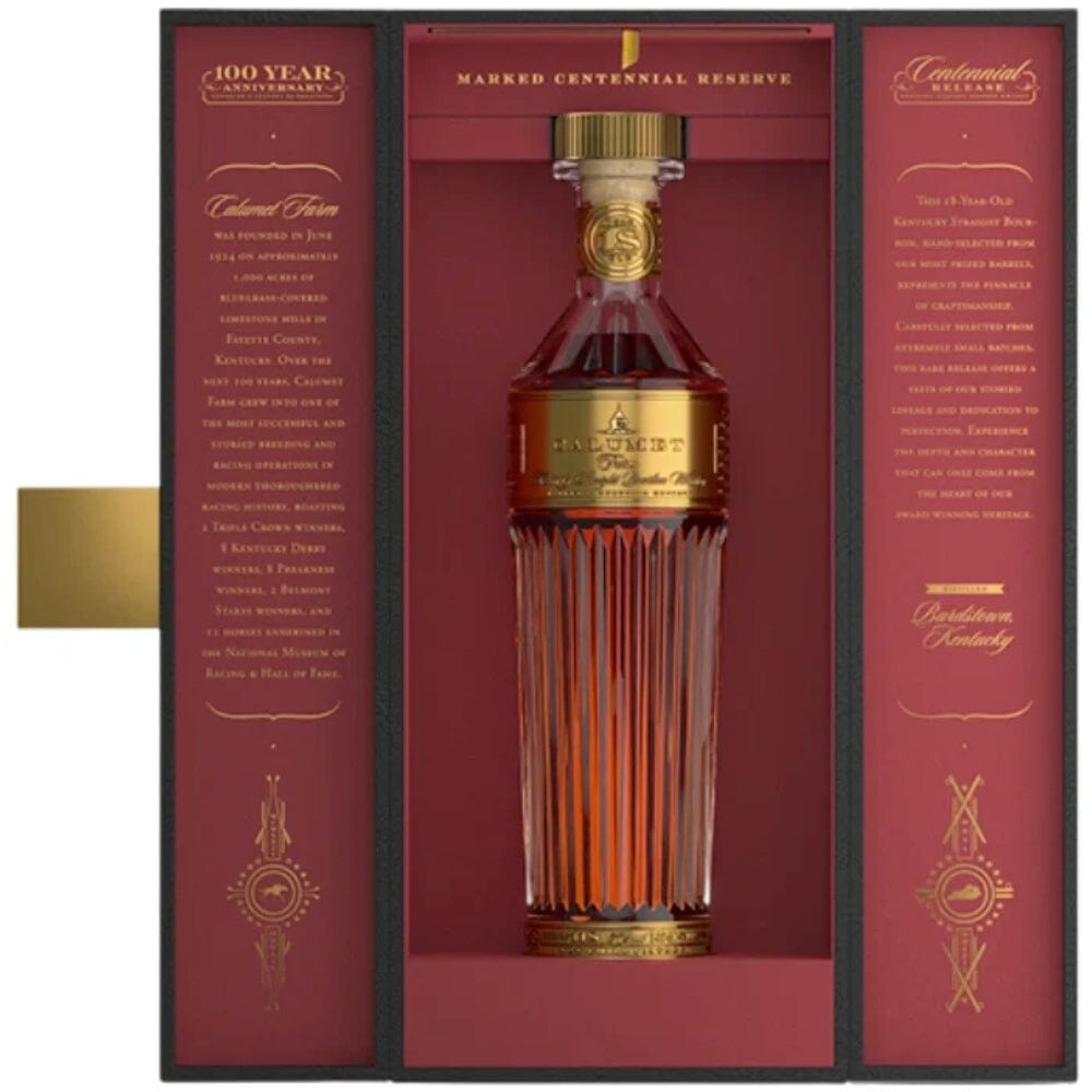 Calumet Farm 18 Year Bourbon Trophy Decanter 100th Anniversary Release Bourbon Whiskey Calumet Farm
