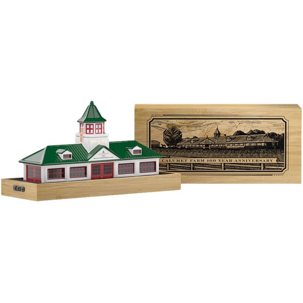 Calumet Farm Ceramic Farm Decanter 100th Anniversary Release Bourbon Whiskey Calumet Farm