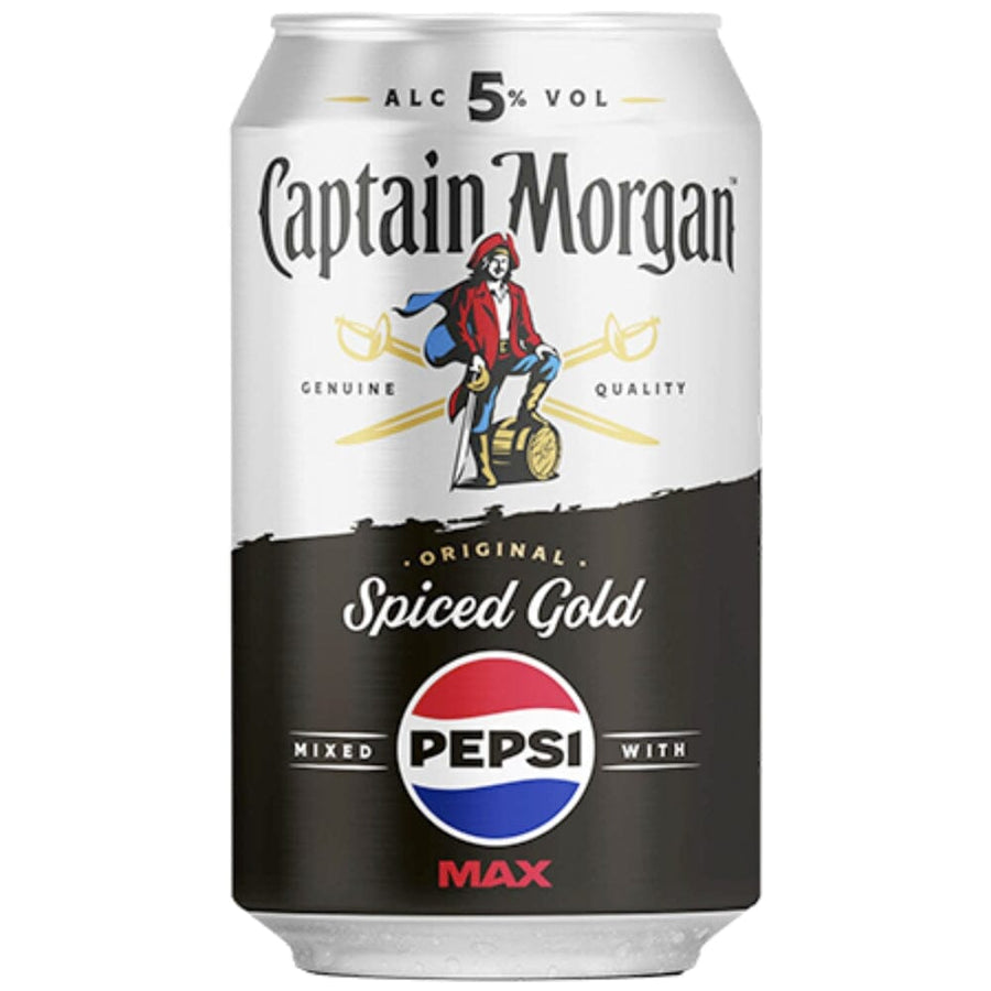 Captain Morgan Spiced Gold X Pepsi Max Premixed Ready-To-Drink Cocktails Captain Morgan