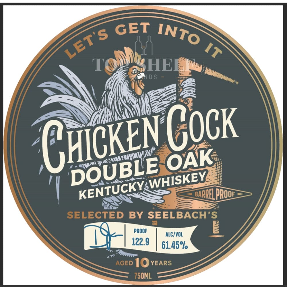 Chicken Cock Double Oak whiskey Selected by Seelbach’s American Whiskey Chicken Cock
