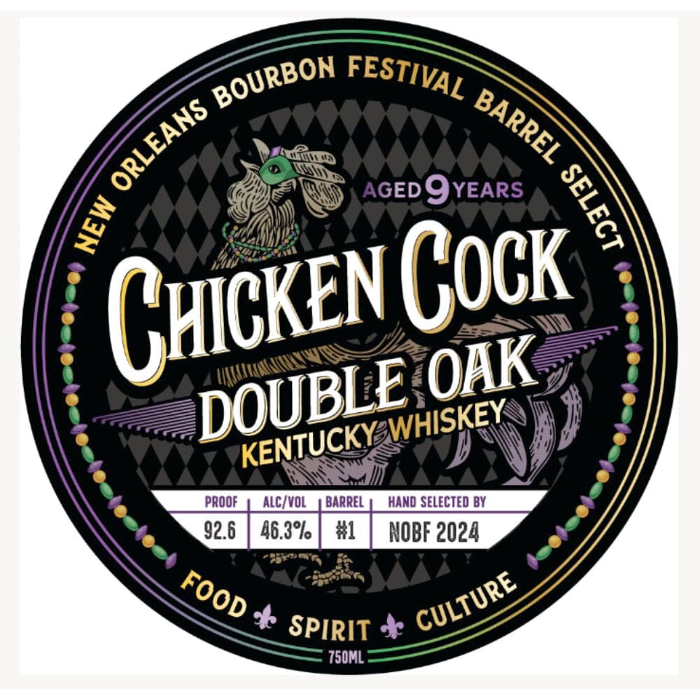 Chicken Cock New Orleans Bourbon Festival Barrel Select Kentucky Whiskey Chicken Cock