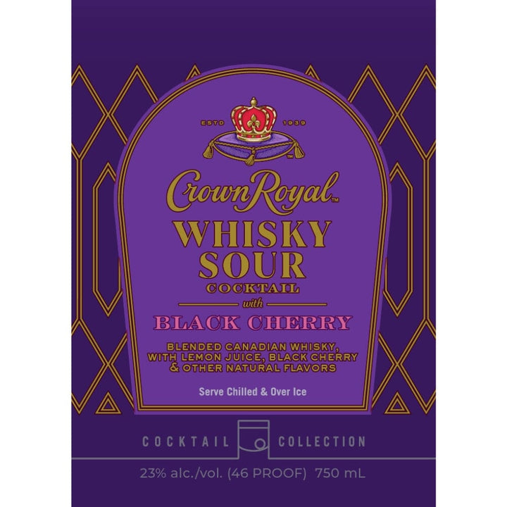 Crown Royal Black Cherry Whisky Sour Bottled Cocktail Cocktail Crown Royal