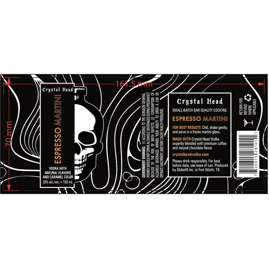 Crystal Head Espresso Martini Canned Cocktail Canned Cocktails Crystal Head Vodka