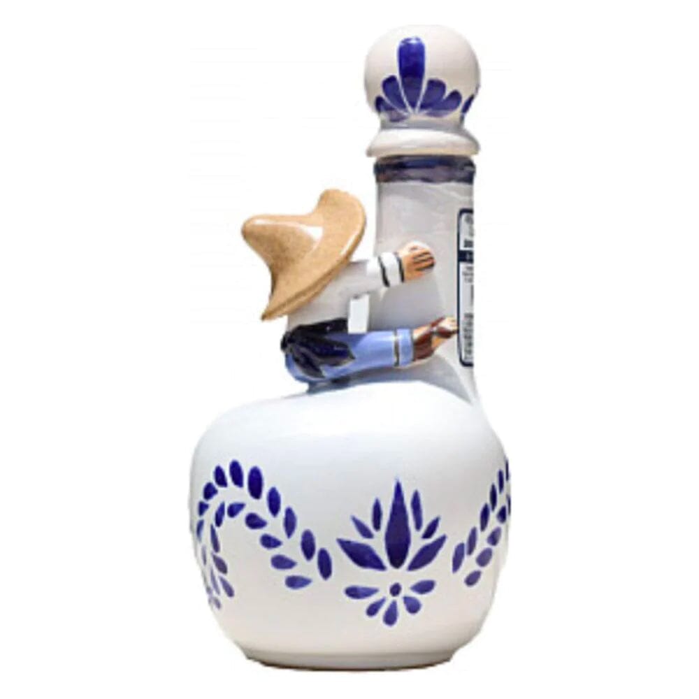 Don Pipocho Extra Anejo White and Blue Ceramic Tequila Don Pipocho Tequila