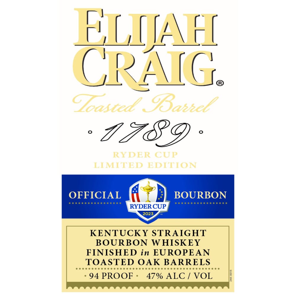 Elijah Craig Ryder Cup 2023 Kentucky Straight Bourbon Bourbon Elijah Craig